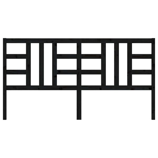 vidaXL S&auml;nggavel svart 186x4x100 cm massiv furu