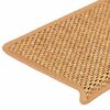 vidaXL Trappmattor sj&auml;lvh&auml;ftande sisal-look 30 st 65x21x4 cm Sisal