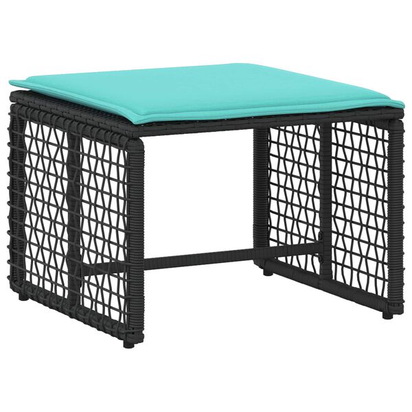 vidaXL Utem&ouml;belset med kudde st&aring;l