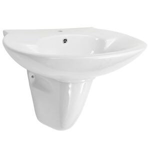 vidaXL Handfat v&auml;ggmonterat keramik vit 690x520x210 mm