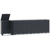 vidaXL Skjul f&ouml;r sopk&auml;rl f&ouml;r 6 platser antracit 414x79x117 cm st&aring;l