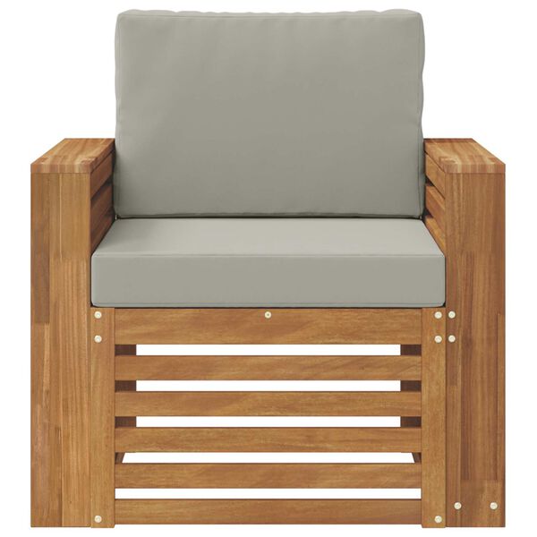 vidaXL Utomhussoffset Massivt akaciatr&auml; och polyester Naturf&auml;rg