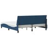 vidaXL Bed with Mattress "Hanko" Blue 180x200 cm Fabric