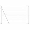 vidaXL St&auml;ngsel med stolpe Silver 1,5 x 10 m St&aring;l