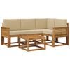 vidaXL Utomhussoffset 5 st Naturlig och Beige Polyester