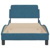 vidaXL Bed Frame with Headboard "Dover" Blue 90x200 cm Velvet