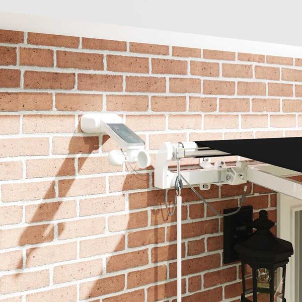 vidaXL Utf&auml;llbar markis Svart 400 &times; 300 cm Polyester och metall