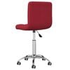 vidaXL Snurrbar kontorsstol vinr&ouml;d tyg