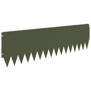 vidaXL Kant f&ouml;r gr&auml;smatta 20 st 103 x 30 cm St&aring;l Olivgr&ouml;n