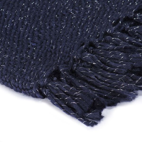 vidaXL Filt lurex 220x250 cm marinblå