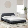 vidaXL Bed Frame "Dover" Dark Grey 160x200 cm Velvet