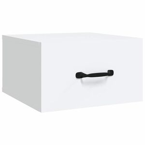 vidaXL V&auml;ggmonterat s&auml;ngbord vit 35x35x20 cm