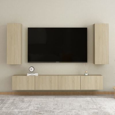 vidaXL TV-skåp sonoma-ek 30,5x30x90 cm konstruerat trä
