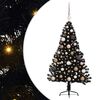 vidaXL Konstgjord F&ouml;rbelyst Julgran Svart 120 cm PVC