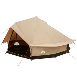 vidaXL Familjet&auml;lt 10 person Gr&auml;ddvit Polyester/Bomull