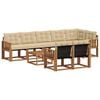 vidaXL Utomhussoffset 9 st Naturlig och Beige