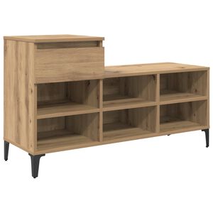 vidaXL Skosk&aring;p 102 x 36 x 60 cm Konstruerat tr&auml; Artisan-ek