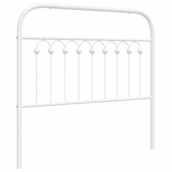vidaXL Huvudgavel metall vit 100 cm