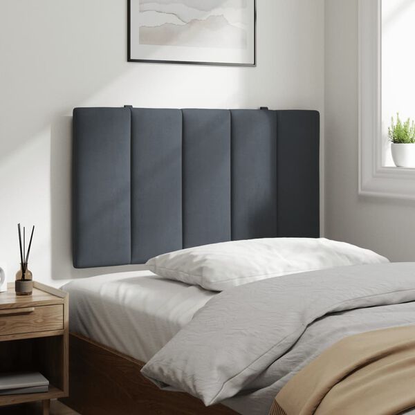 vidaXL Headboard Cushion "Hanko" Dark Grey 80 cm Velvet