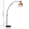 vidaXL Golvlampa 25 W antik m&auml;ssing 150 cm E27