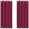 vidaXL M&ouml;rkl&auml;ggningsgardiner med Ringar 2 st Vinr&ouml;d 245 x 140 cm