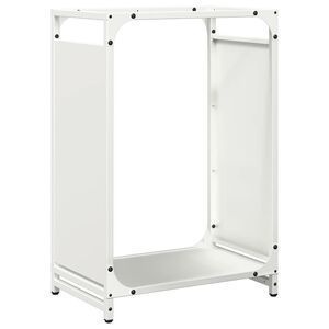 vidaXL Vedst&auml;ll vit 44x28x65 cm kallvalsat st&aring;l