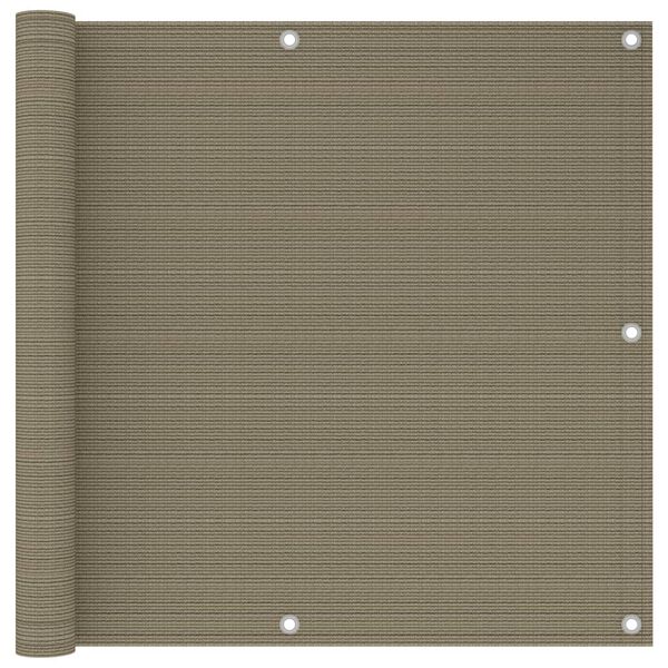 vidaXL Balkongskärm taupe 90x300 cm HDPE