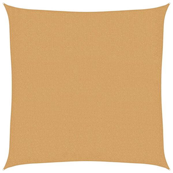 vidaXL Solsegel 160 g/m² fyrkantig sand 3x3 m HDPE
