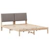 vidaXL S&auml;ngram med huvudgavel Brun 160 x 200 cm Massiv furu
