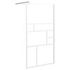 vidaXL Duschv&auml;gg 115x195 cm ESG-glas vit