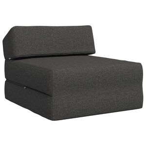 vidaXL F&auml;llbar Soffbed M&ouml;rkgr&aring; 60 x 70 x 41 cm Tyg