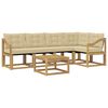 vidaXL Utomhussoffset 6 st Vit och Beige