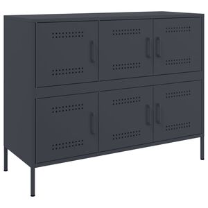 vidaXL Sk&aring;p antracit 100,5x39x79 cm st&aring;l