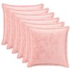 vidaXL Kasta Kudde 6 st HOUTEN Rosa 35 x 35 cm Flanell