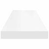 vidaXL Sv&auml;vande v&auml;gghyllor 2 st vit 90x23,5x3,8 cm MDF