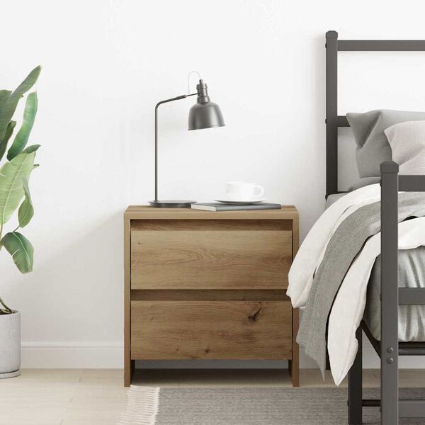 vidaXL Nattduksbord Artisan Ek 45 x 34 x 44,5 cm Konstruerat tr&auml;