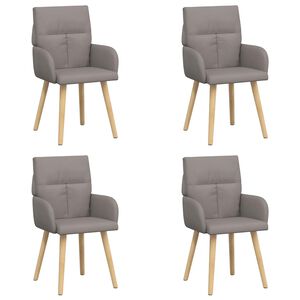 vidaXL Matstolar 4 st Tyg Taupe 60 x 56 x 96 cm