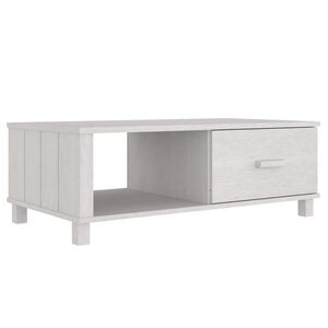vidaXL Soffbord HAMAR vit 100x55x35 cm massiv furu