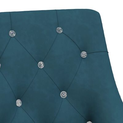vidaXL Snurrbara matstolar 2 st blå sammet
