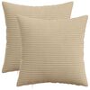 vidaXL Kudd&ouml;verdrag 2 st HEERLEN Taupe 35 x 35 cm manchester