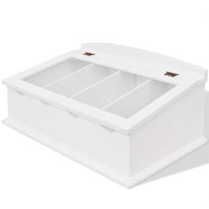 vidaXL Bestickl&aring;da MDF vit barockstil