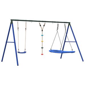 vidaXL Gungst&auml;llning med gunga, kl&auml;tterrep, dr&ouml;mgunga