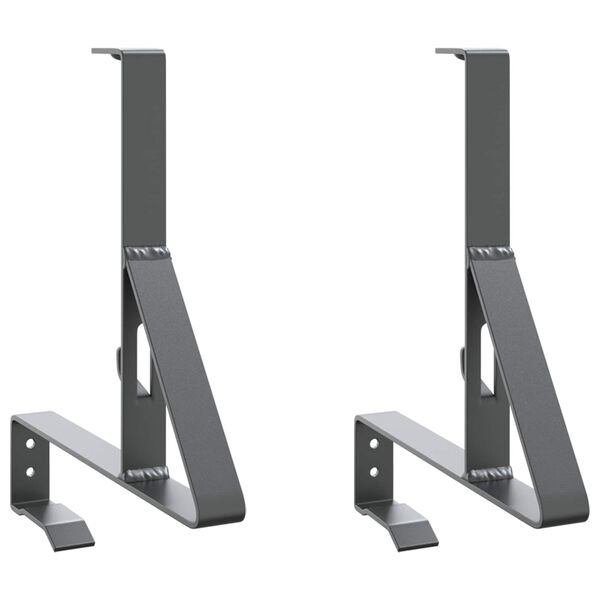 vidaXL Sn&ouml;skyddsst&ouml;d 2 pcs Antracit 29,5 x 3 x 34,5 cm St&aring;l