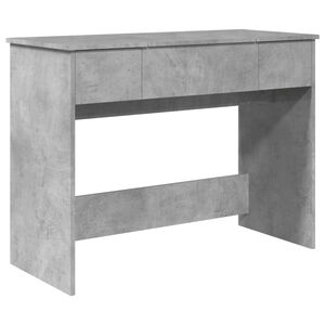vidaXL Sminkbord med spegel betonggr&aring; 100x45x76 cm