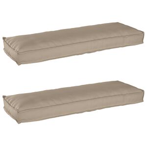 vidaXL Pallkuddset 2 pcs Taupe 120 x 40 x 8 cm Oxford Tyg
