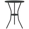 vidaXL Tr&auml;dg&aring;rds Bistro Set 3 pcs Svart Aluminium