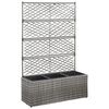 vidaXL Spalj&eacute; med 3 krukor upph&ouml;jd 83x30x130 cm konstrotting gr&aring;