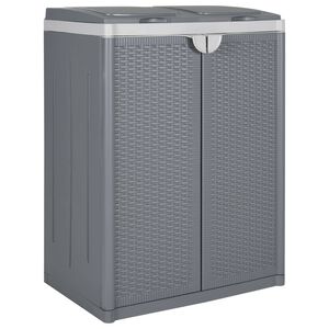vidaXL Soptunna med 2 d&ouml;rrar gr&aring; 65x45x88 cm PP