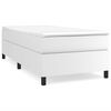 vidaXL Boxspring-s&auml;ngram vit 90x200 cm konstl&auml;der