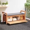vidaXL Förvaringsbänk med dyna för trädgård 126 cm massiv akacia
